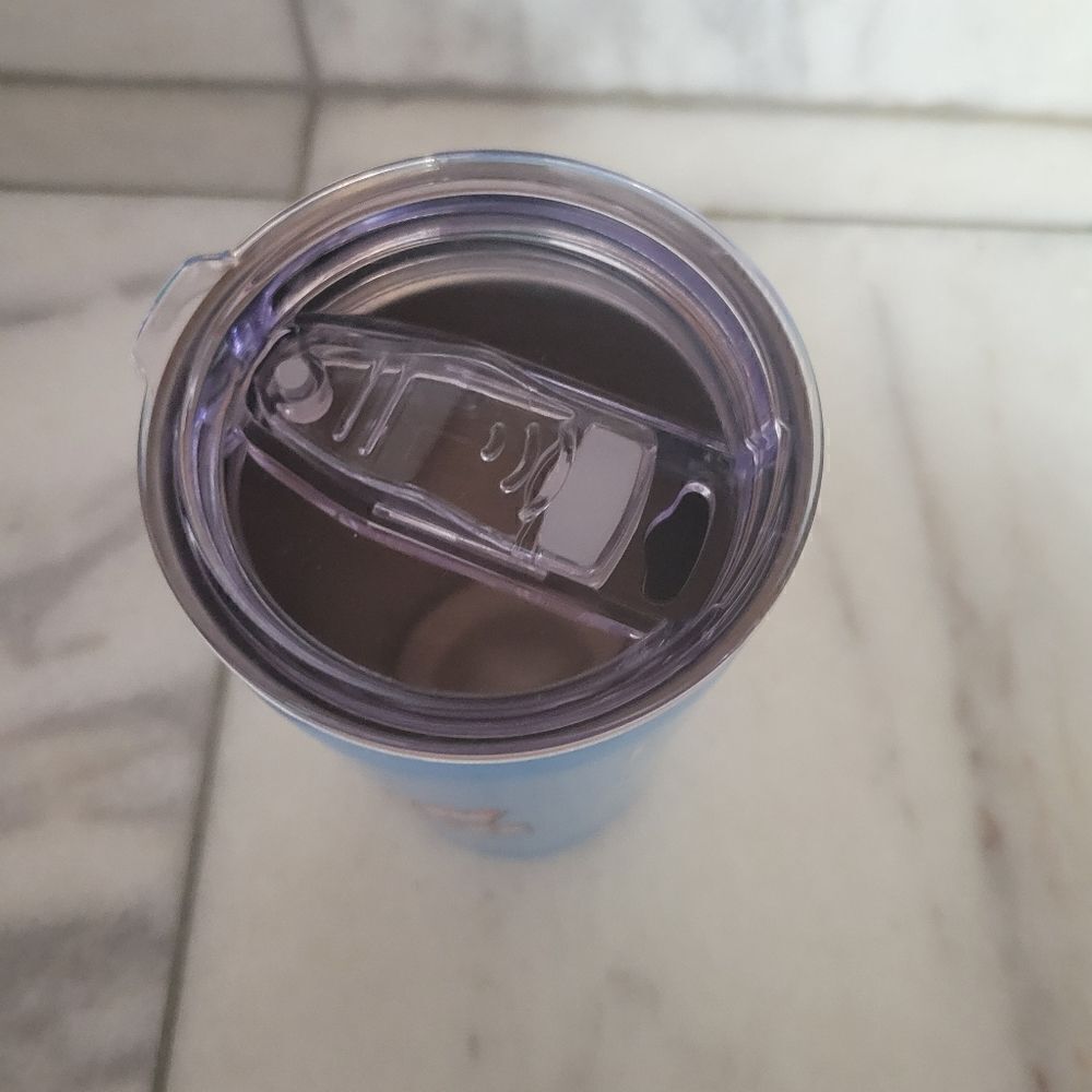 Captain America Super Dad Blue Star Print Tumbler Water Cup Drinkware - Picture 7 of 9